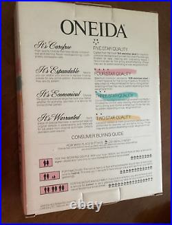 Oneida Stainless ARBOR ROSE 18/8 USA 45 Piece Service for 8 Unused TRUE SONG