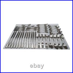 Oneida Stainless American Colonial Flatware Set of 53 Knifes Spoons Forks