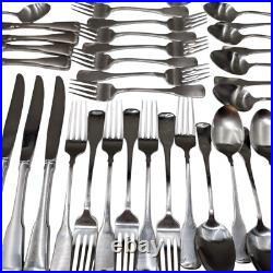 Oneida Stainless American Colonial Flatware Set of 53 Knifes Spoons Forks