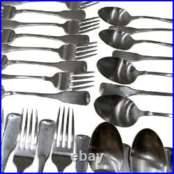 Oneida Stainless American Colonial Flatware Set of 53 Knifes Spoons Forks