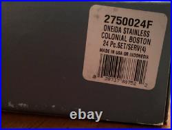 Oneida Stainless COLONIAL BOSTON 18/8 INDONESIA 24 Pieces Service for 4 Unused