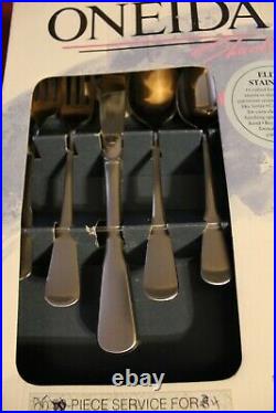 Oneida Stainless COLONIAL BOSTON 18/8 USA 25 Piece Service for 4 Flatware Satin