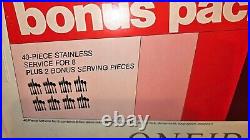 Oneida Stainless Carolina 40-piece (for 8) Plus 2 Bonus Serving Pieces Flatware