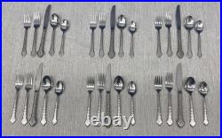 Oneida Stainless Cello 5pc Place Setting USA Community 6 Sets- Fork Spoon Knife