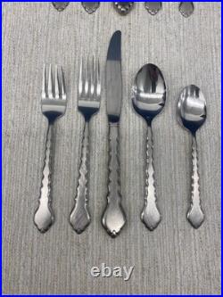 Oneida Stainless Cello 5pc Place Setting USA Community 6 Sets- Fork Spoon Knife