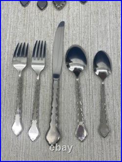 Oneida Stainless Cello 5pc Place Setting USA Community 6 Sets- Fork Spoon Knife