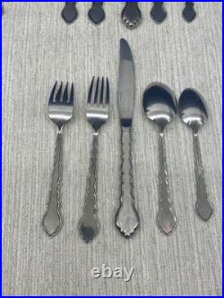 Oneida Stainless Cello 5pc Place Setting USA Community 6 Sets- Fork Spoon Knife