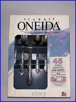 Oneida Stainless Day Dream 40 Pieces Flatware Service For 8