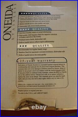 Oneida Stainless FLIGHT 18/8 53 Piece Service for 8 USA Flatware Unused