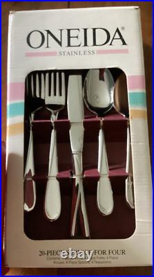 Oneida Stainless FLIGHT aka RELIANCE 18/8 USA 20 Piece Service for 4 Unused