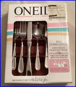 Oneida Stainless FLIGHT aka RELIANCE 18/8 USA 45 Piece Service for 8 Unused