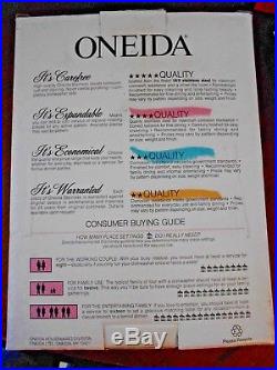 Oneida Stainless FLIGHT aka RELIANCE 18/8 USA 45 Piece Service for 8 Unused