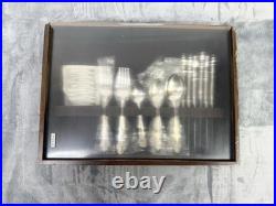 Oneida Stainless Flatware 18/10 DOVER 31 piece Set Service for of 6 In Wood Box