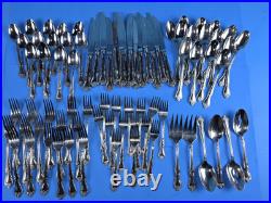 Oneida Stainless Flatware Azalea 80 Piece Set Lot Fork Knife Spoon