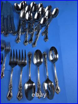 Oneida Stainless Flatware Azalea 80 Piece Set Lot Fork Knife Spoon