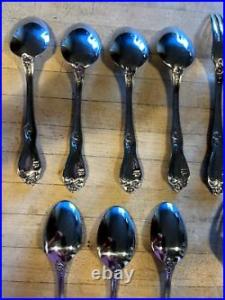 Oneida Stainless Flatware Camille Pattern 18/0 Glossy 18 Pcs Knives, Forks, Spoons