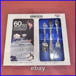 Oneida Stainless Flatware English Garden / Huntington 60 Pc. Service For 8 NOS
