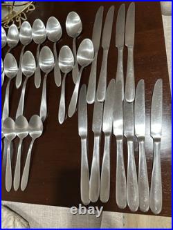 Oneida Stainless Flatware Forks Knives Spoons USA 61 Pieces
