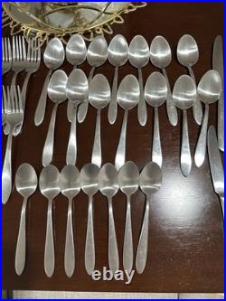 Oneida Stainless Flatware Forks Knives Spoons USA 61 Pieces