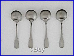 Oneida Stainless Flatware Heirloom American Colonial 4 Cream Soup Spoons 5 3/4