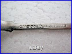 Oneida Stainless Flatware Heirloom American Colonial 4 Cream Soup Spoons 5 3/4