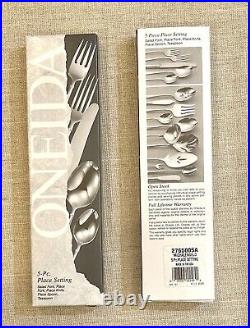Oneida Stainless Flatware Michelangelo 5 SETS/5pc Place Settings Made In USA