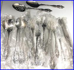 Oneida Stainless Flatware Monte Carlo 30 Piece Serving Spoons Knives Forks New