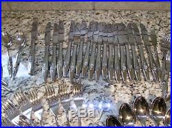Oneida Stainless Flatware Set My Rose Silverware 100 Pce Complete Set + Serving