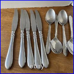 Oneida Stainless Jacqueline Simba RARE find knife fork spoon lot of 17 pieces