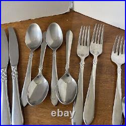 Oneida Stainless Jacqueline Simba RARE find knife fork spoon lot of 17 pieces