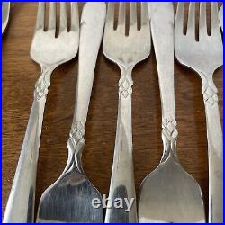 Oneida Stainless Jacqueline Simba RARE find knife fork spoon lot of 17 pieces