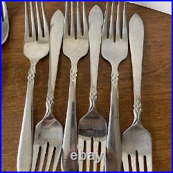 Oneida Stainless Jacqueline Simba RARE find knife fork spoon lot of 17 pieces