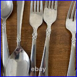 Oneida Stainless Jacqueline Simba RARE find knife fork spoon lot of 17 pieces