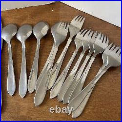 Oneida Stainless Jacqueline Simba RARE find knife fork spoon lot of 17 pieces