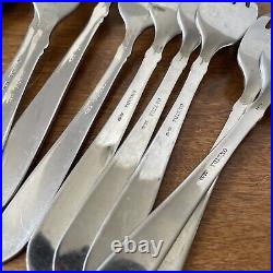 Oneida Stainless Jacqueline Simba RARE find knife fork spoon lot of 17 pieces