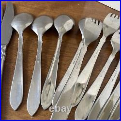 Oneida Stainless Jacqueline Simba RARE find knife fork spoon lot of 17 pieces