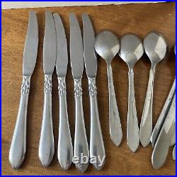 Oneida Stainless Jacqueline Simba RARE find knife fork spoon lot of 17 pieces