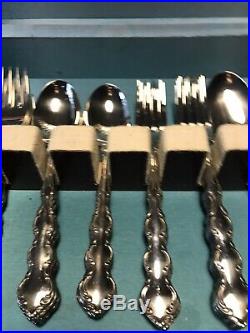 Oneida Stainless Mozart Service For 12 Plus 8 Serving Pieces. 56 Pieces Total