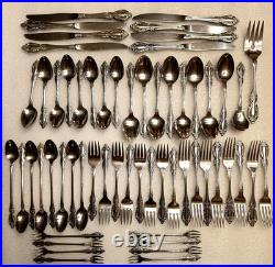 Oneida Stainless RAPHAEL Flatware 58 Piece Set Service For 8