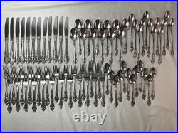 Oneida Stainless Renoir Pembroke Lot 72 Ct. Flatware 12 6 Pc Place Settings