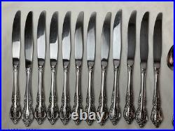 Oneida Stainless Renoir Pembroke Lot 72 Ct. Flatware 12 6 Pc Place Settings