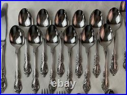 Oneida Stainless Renoir Pembroke Lot 72 Ct. Flatware 12 6 Pc Place Settings