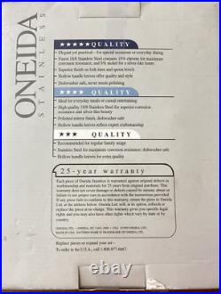 Oneida Stainless SATIN ACCENT 53 Piece Service for 8 Unused 18/8 Flatware USA