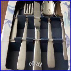 Oneida Stainless SATIN ACCENT 53 Piece Service for 8 Unused 18/8 Flatware USA