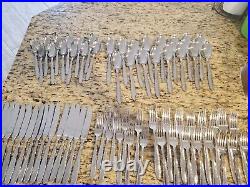 Oneida Stainless Set of 69 Spoons Flatware Flower Spoons, Fork & Knives