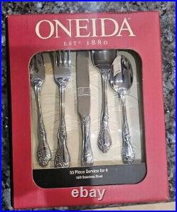 Oneida Stainless Steel 18/0 USA Camille 53 Piece Service for 8 Vintage 2003 New