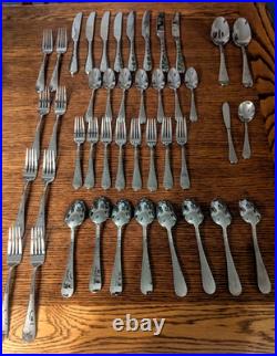 Oneida Stainless Steel 43 Pc Flatware Set Service for Eight Stunning! Crocodial Oneida Stainless Steel 43 Pc Flatware Set Service for Eight Stunning! Crocodial