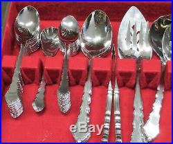 Oneida Stainless Steel Flatware Satinique Service for 11, 71 total Pieces WithBox
