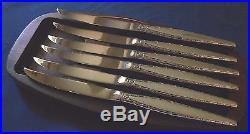 Oneida Stainless VENETIA Set of 6 Steak Knives Knife in Holder Vintage USA