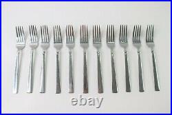 Oneida Stainless (non-frosted) Flatware 18/0 Used- 11 Forks